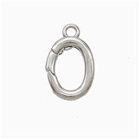 Copper Carabiner Clasp Platinum Plated, approx 10-14mm [FD22569]