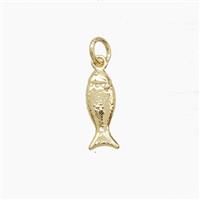 Copper Fish Pendant Gold Plated, approx 5-14mm [FD22942]