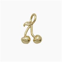 Copper Cherry Pendant Gold Plated, approx 11-12mm [FD24984]