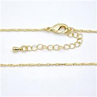 Copper Necklace Chain Gold Plated, approx 1.2mm, 45-50cm length [FD25033]