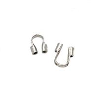 Wire Thimble Protector Copper Platinum Plated, approx 5mm [FD25418-5MM]