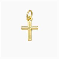 Copper Cross Pendant Gold Plated, approx 8-11mm [FD26892]