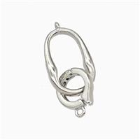 Copper Clasp Platinum Plated, approx 10-16mm, 9mm [FD26932]