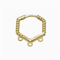 Copper Hoop Earrings Gold Plated, approx 16mm [FD27017]