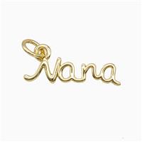 Copper Letter Nana Pendant Gold Plated, approx 6-18mm [FD27036]
