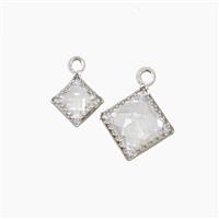 Copper Pendant Pave Zircon, Gold Plated, approx 7-9mm [FD27529-9MM]