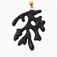 Copper Pendant Pave Zircon, Gold Plated, approx 30-35mm [FD27568]