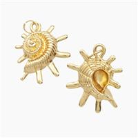 Copper Pendant Pave Zircon, Gold Plated, approx 20-24mm [FD27577]