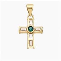Copper Pendant Pave Zircon, Gold Plated, approx 12-15mm [FD27602]