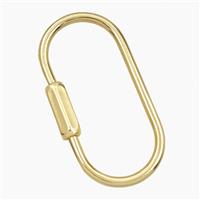 Copper Carabiner Clasp Gold Plated, approx 25-50mm [FD28475]