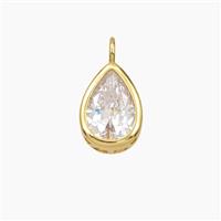 Cubic Zirconia Teardrop Pendant, approx 10-14mm [FD28488]