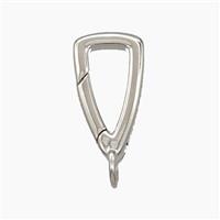 Copper Carabiner Clasp Platinum Plated, approx 9-17mm [FD29110]