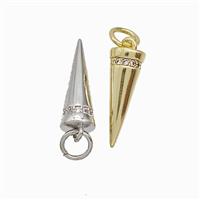 Copper Pendulum Pendant Pave Zirconia Mixed, approx 5.5-16mm [FN51331]