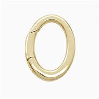 Copper Carabiner Clasp Oval Gold Plated, approx 13-18mm [FN52622]
