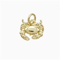 Copper Crab Pendant Gold Plated, approx 10-11mm [FN52829]