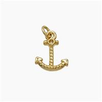 Copper Anchor Pendant Gold Plated, approx 8mm [FN54566]