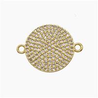 Copper Sun Connector Micropave Zirconia 18K Gold Plated, approx 16mm [FN54624]