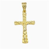 Copper Crucifix Cross Pendant 18K Gold Plated, approx 19-29mm [FN56251]