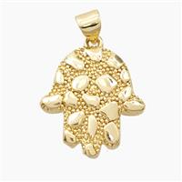Bohemia Style Copper Hamsahand Pendant Gold Plated, approx 18-19.5mm [FN56451]