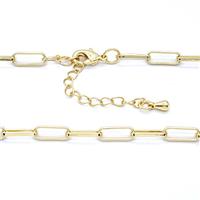 Copper Necklace Chain Gold Plated, approx 4-10mm, 46-51cm length [FR11969]