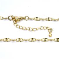 Copper Necklace Chain Gold Plated, approx 3-6mm, 42-47cm length [FR11989]