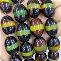 Tibetan Style Agate Beads Barrel Dye, approx 20-28mm, 12pcs per st [GA3704]