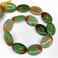 Green Red Agate Oval Beads Dye, approx 22-30mm [GA3775]