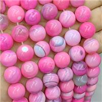 Pink Agate Beads Smooth Round Dye, approx 14mm [GA4080]