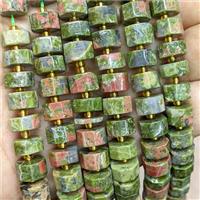 Natural Unakite Heishi Beads, approx 10mm [GB23233]