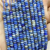 Natural Blue Lapis Lazuli Beads Faceted Rondelle, approx 2x4mm [GB23491]