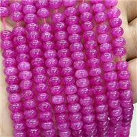 Fuchsia Jade Beads Smooth Rondelle Dye, approx 6mm [GB23681]