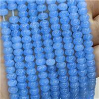 Blue Jade Beads Smooth Rondelle Dye, approx 6mm [GB23684]