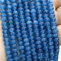 Blue Jade Beads Smooth Rondelle Dye, approx 6mm [GB23694]
