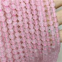 Natural Malagasy Rose Quartz Beads Pink Smooth Round, approx 6.5mm [GB23932-6MM]