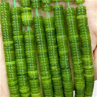 Olive Jade Heishi Beads Dye, approx 1x6mm [GB23945]