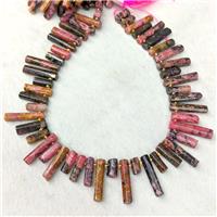 Natural Brazilian Rhodochrosite Stick Beads Topdrilled, approx 7-30mm [GB24040]