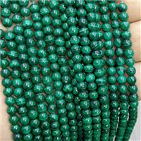 Natural Green Malachite Beads Smooth Round, approx 4mm [GB24307]
