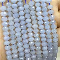 Natural Blue Aquamarine Beads Faceted Rondelle, approx 4x6mm [GB24347]