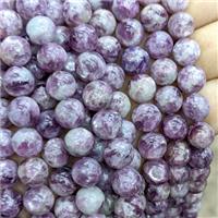 Natural Lepidolite Beads Purple Smooth Round, approx 10mm [GB24480]