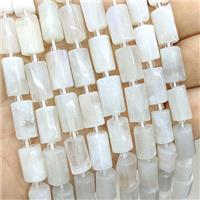 Natural White Moonstone Tube Beads, approx 7-14mm [GB24494]