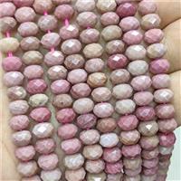 Natural Pink Lace Jasper Rondelle Beads Faceted, approx 5x8mm [GB24997]