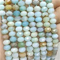 Natural Chinese Amazonite Beads Faceted Rondelle, approx 5x8mm [GB25066]