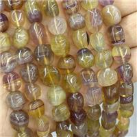 Yellowpurple Fluorite Chips Beads Freeform, approx 9-12mm [GB25253]