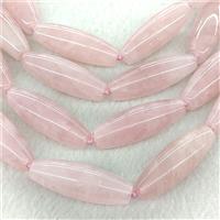 Natural Pink Rose Quartz Rice Beads, approx 14-40mm [GB25273]