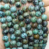 Natural African Turquoise Beads Green Smooth Round, approx 6mm [GB25964-6MM]
