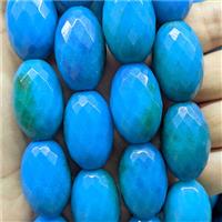 Blue Dye Jade Rice Beads Faceted, approx 20-30mm, 13pcs per st [GB26217]