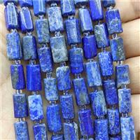 Natural Blue Lapis Lazuli Beads Tube, approx 7-14mm [GB26532]