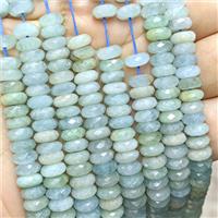 Natural Blue Aquamarine Heishi Spacer Beads Faceted, approx 3x8mm [GB26581]