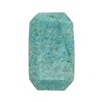 Natural Green Amazonite Rectangle Pendant Faceted, approx 20-35mm [GM26119]