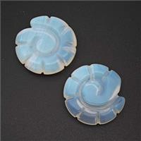 Opalite Swirl Shell Pendant, approx 20mm [GM26822]